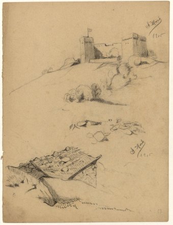 Untitled (Castle and hut)