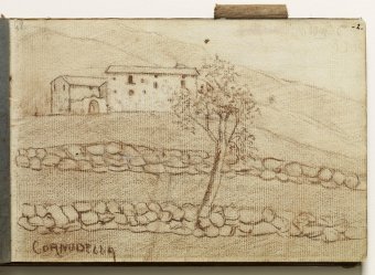Cornudella. Landscape with house