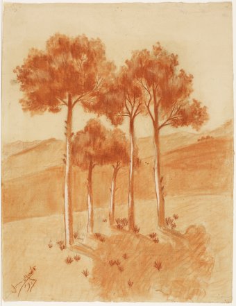 Untitled (Landscape with trees)