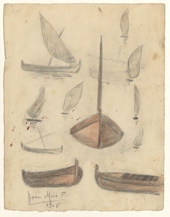 Untitled (Study of small boats)