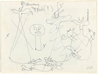Preliminary drawings for Monument, 1956, Pumpkin with birds, 1956, Pumpkin, 1956 and unidentified project