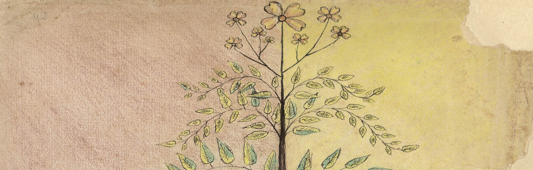 Detail of <em>Untitled (Flowerpot)</em>. Joan Miró, 1906

