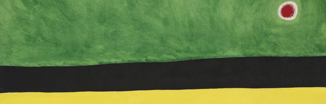 Detail of <em>The lark's wing encircled with golden blue rejoins the heart of the poppy sleeping on the diamond-studded meadow</em>, 1967. Fundació Joan Miró, Barcelona. © Successió Miró, 2020