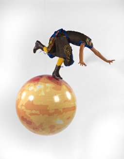 Bellerby & Co Globe used in Yinka Shonibare installation titled: Champagne Kids