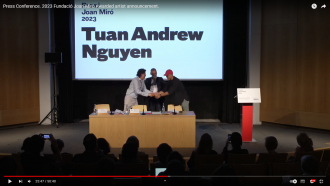 Tuan Andrew Nguyen, winner of the 2023 Joan Miró Prize