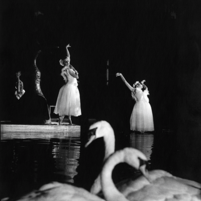 Reencarnacions V: Menjar. Xavier Olivé i Joan Brossa, encarnats per Laia Fabre i Limiinal