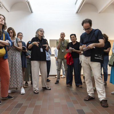 Roda de premsa de La poesia tot just ha començat. Fundació Joan Miró, Barcelona. ©Fundació Joan Miró. Foto de Davide Camesasca
