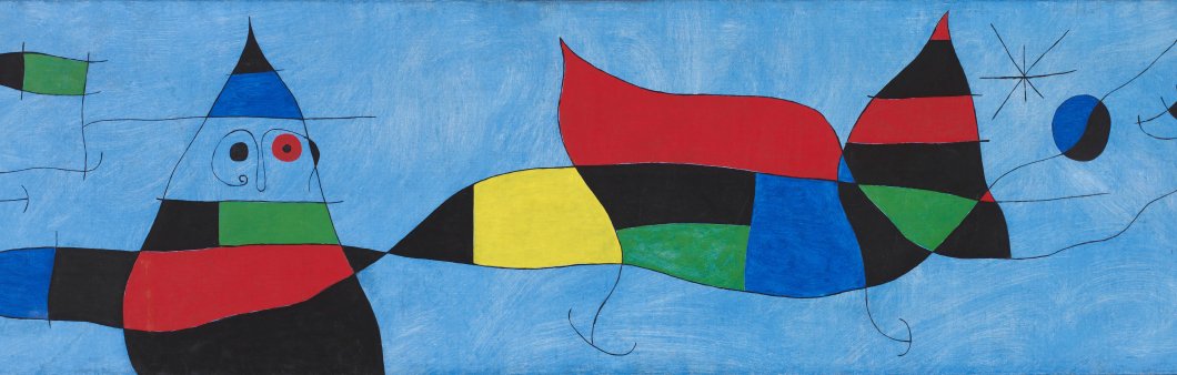 Joan Miró: Pintura (Per a Emili Fernández Miró), 1963. Oli i acrílic damunt tela. Fundació Joan Miró, Barcelona. Dipòsit de col·lecció particular