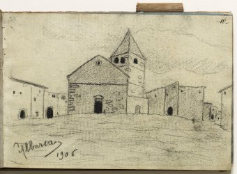 Albarca. Village and church