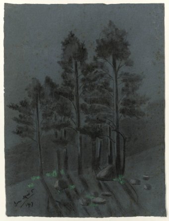 Untitled (Landscape with trees)