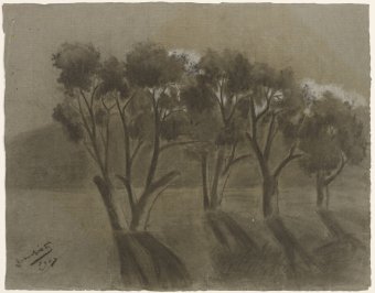 Untitled (Landscape with trees)