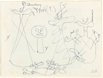 Preliminary drawings for Monument, 1956, Pumpkin with birds, 1956, Pumpkin, 1956 and unidentified project