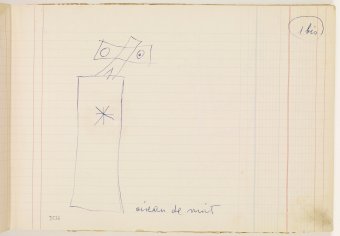Preliminary drawing for Lunar bird, 1969