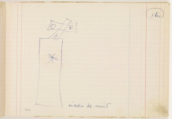 Dibujo preparatorio de Pájaro nocturno, 1969