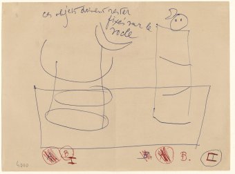 Preliminary drawing for Man and woman in the night, 1969