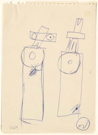 Dibujos preparatorios de Pájaro nocturno, 1969