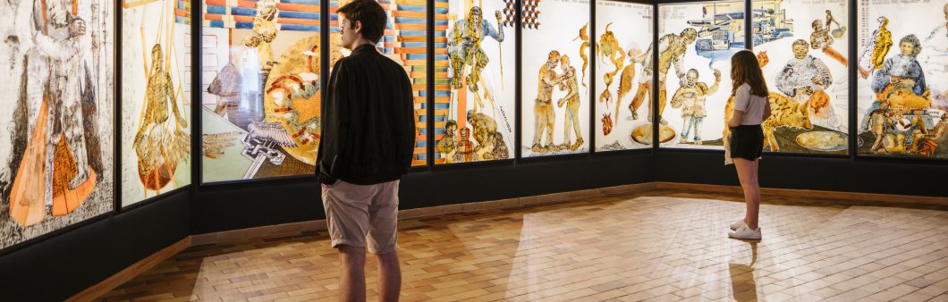 Sala de l'exposició de Nalini Malani
