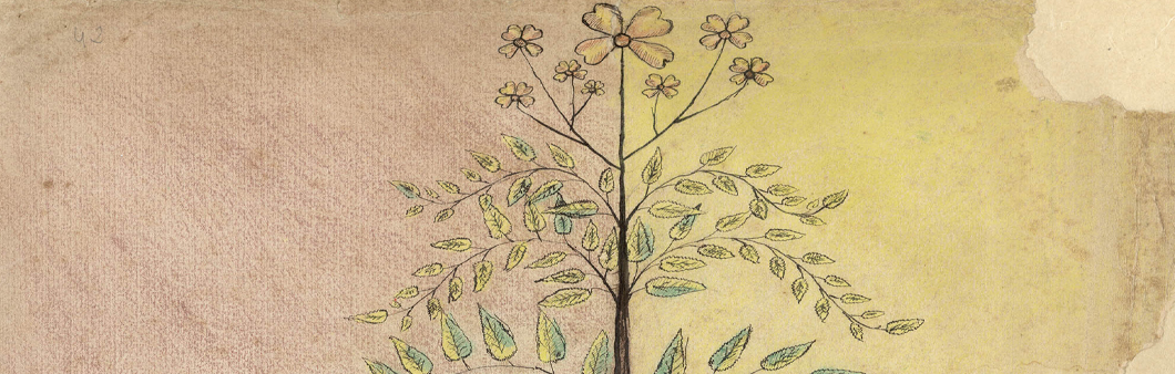 Detalle de <em>Sin título (Tiesto con flores)</em>. Joan Miró, 1906