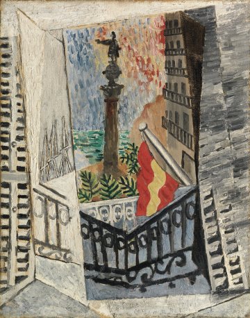 <p>Pablo Picasso.<em>El passeig de Colom.&nbsp;</em>Barcelona, tardor del 1917.&nbsp;Oli damunt tela, 40&times;32 cm. Museu Picasso, Barcelona. Donació Pablo Picasso, 1970.&nbsp;Museu Picasso, Barcelona. Fotografia: Fotogasull &copy; Successió Pablo Picas