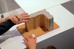 Proceso de construcción con hormigón. Maqueta táctil