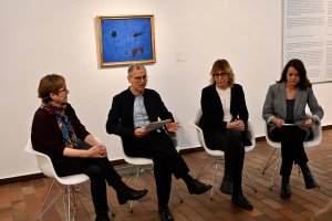 <p>Presentació de Sota les capes de Miró. Fundació Joan Miró, Barcelona. Fotografia: Pep Herrero.</p>