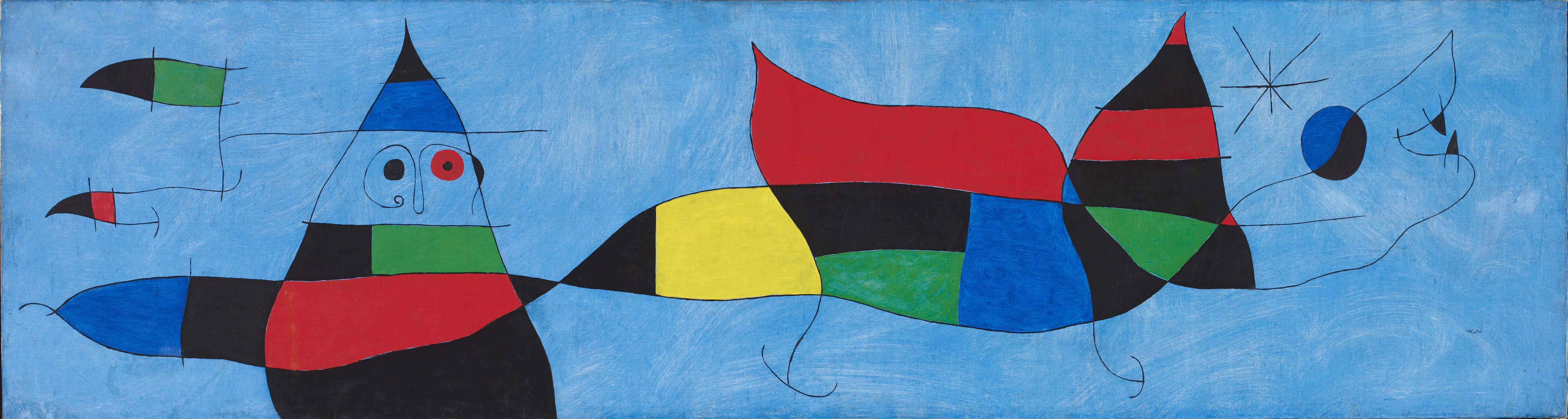 Joan Miró: Pintura (Per a Emili Fernández Miró), 1963. Oli i acrílic damunt tela. Fundació Joan Miró, Barcelona. Dipòsit de col&middot;lecció particular
