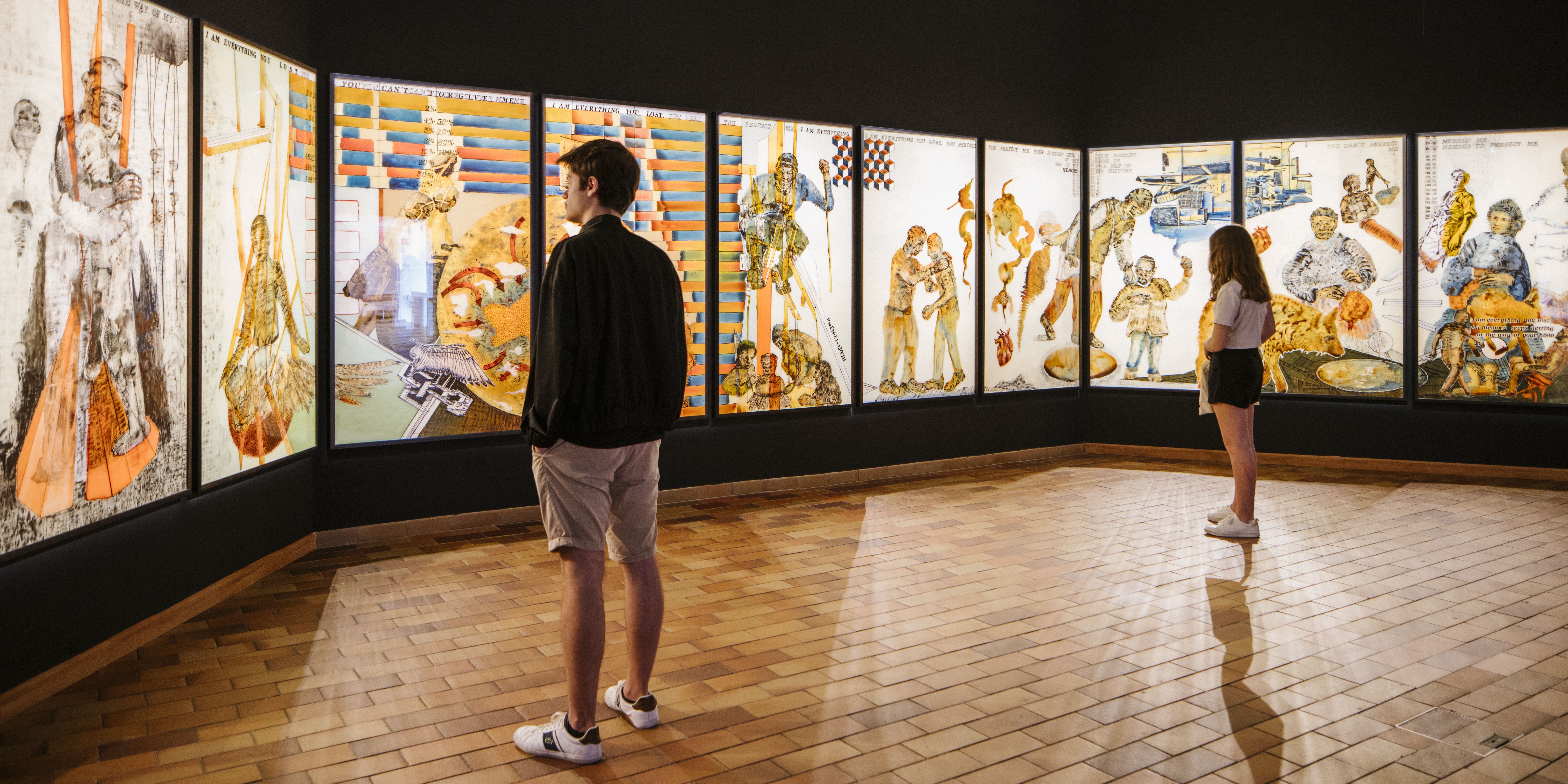 Sala de l'exposició de Nalini Malani