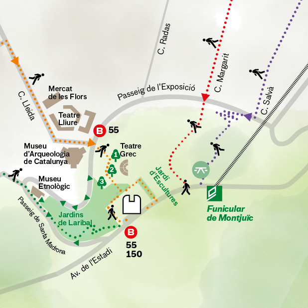 Mapa: Cómo llegar a la Fundació Miró